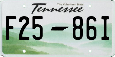 TN license plate F2586I