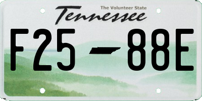 TN license plate F2588E