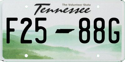 TN license plate F2588G