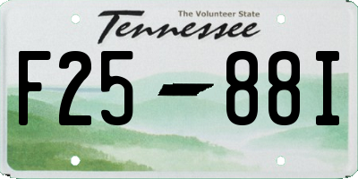 TN license plate F2588I