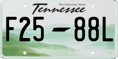 TN license plate F2588L