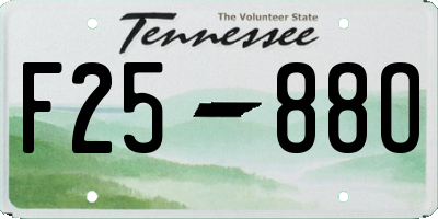 TN license plate F2588O