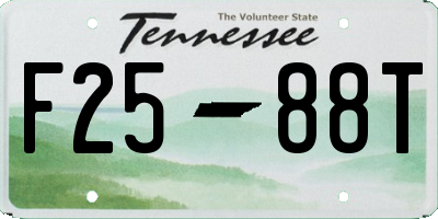 TN license plate F2588T