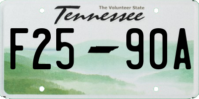 TN license plate F2590A