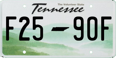TN license plate F2590F