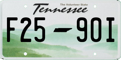 TN license plate F2590I