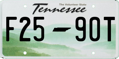 TN license plate F2590T