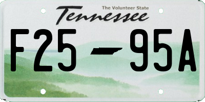 TN license plate F2595A