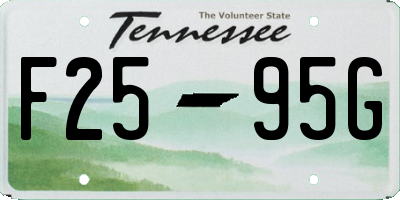 TN license plate F2595G