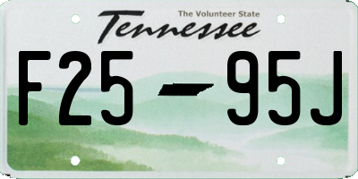 TN license plate F2595J