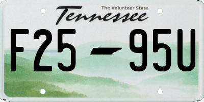 TN license plate F2595U