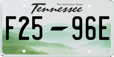 TN license plate F2596E