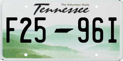 TN license plate F2596I