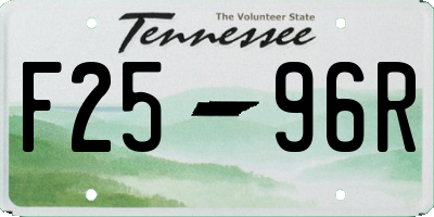 TN license plate F2596R