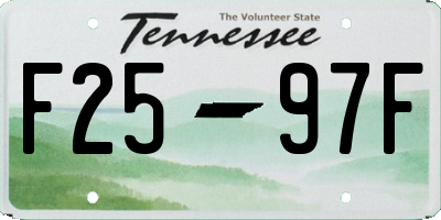 TN license plate F2597F
