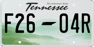 TN license plate F2604R