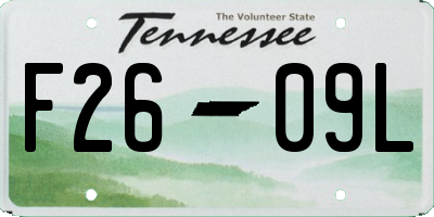 TN license plate F2609L