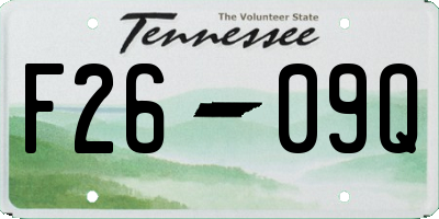 TN license plate F2609Q