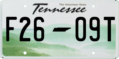 TN license plate F2609T