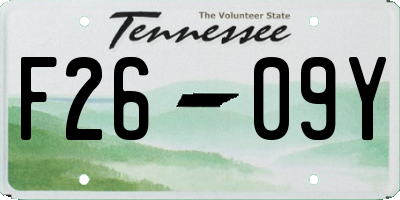 TN license plate F2609Y