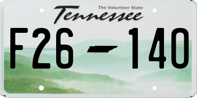 TN license plate F2614O
