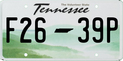 TN license plate F2639P