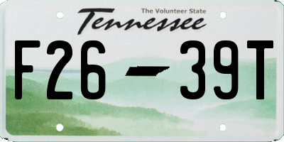 TN license plate F2639T