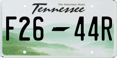 TN license plate F2644R