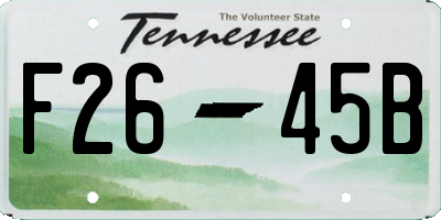 TN license plate F2645B