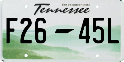 TN license plate F2645L
