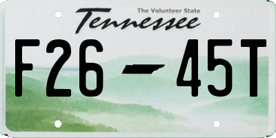 TN license plate F2645T