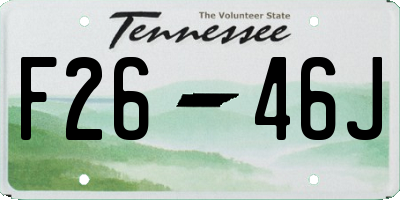 TN license plate F2646J