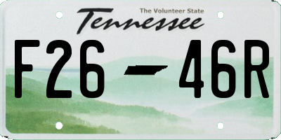 TN license plate F2646R