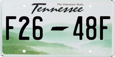 TN license plate F2648F