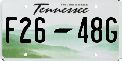 TN license plate F2648G