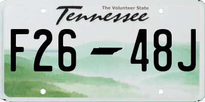 TN license plate F2648J