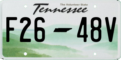 TN license plate F2648V