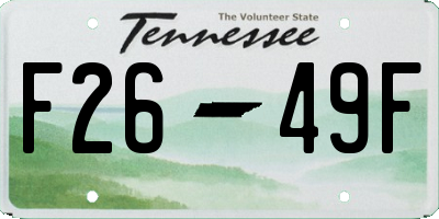 TN license plate F2649F