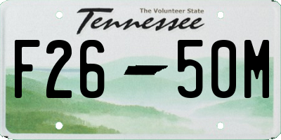 TN license plate F2650M