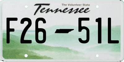 TN license plate F2651L