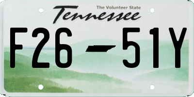 TN license plate F2651Y