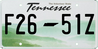 TN license plate F2651Z