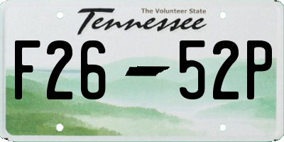 TN license plate F2652P