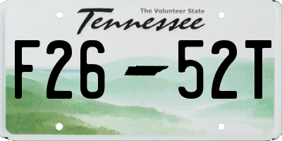 TN license plate F2652T