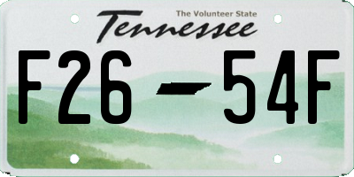 TN license plate F2654F