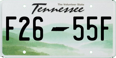TN license plate F2655F
