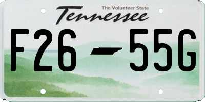 TN license plate F2655G