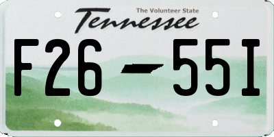 TN license plate F2655I