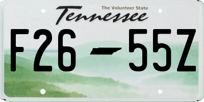 TN license plate F2655Z