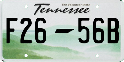 TN license plate F2656B